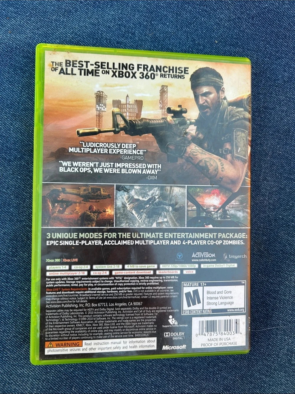 Game Bundle/Microsoft Xbox 360 Call of Duty MW3 & Black Ops - Green Edition